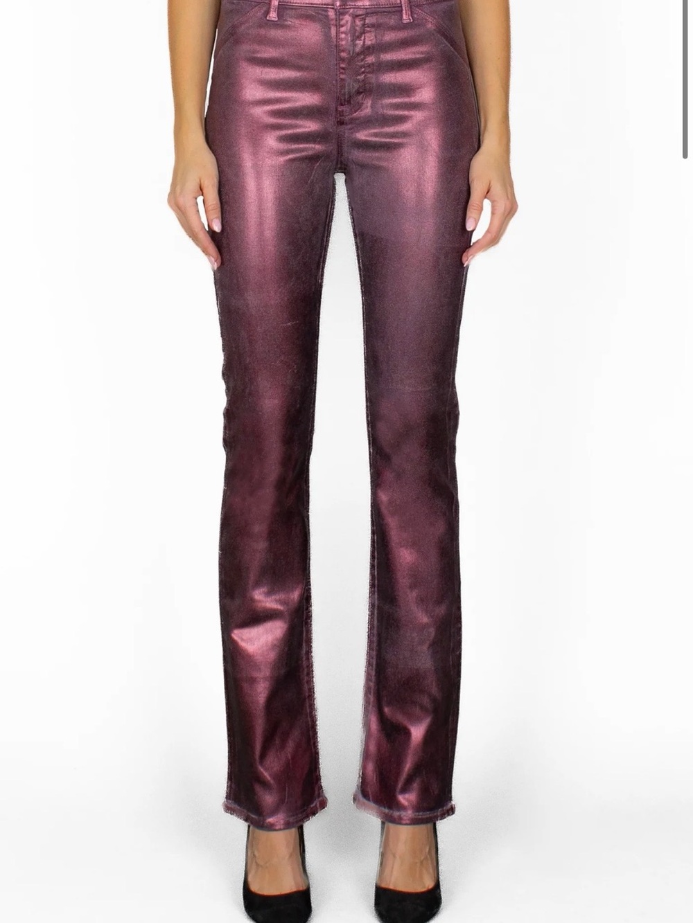 Fidelity Metallic Plum High-Rise Kora Pants